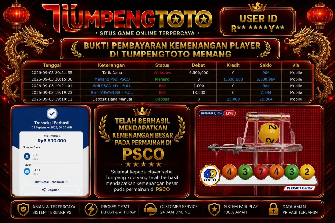 TUMPENGTOTO LUNAS RP.6,500,000