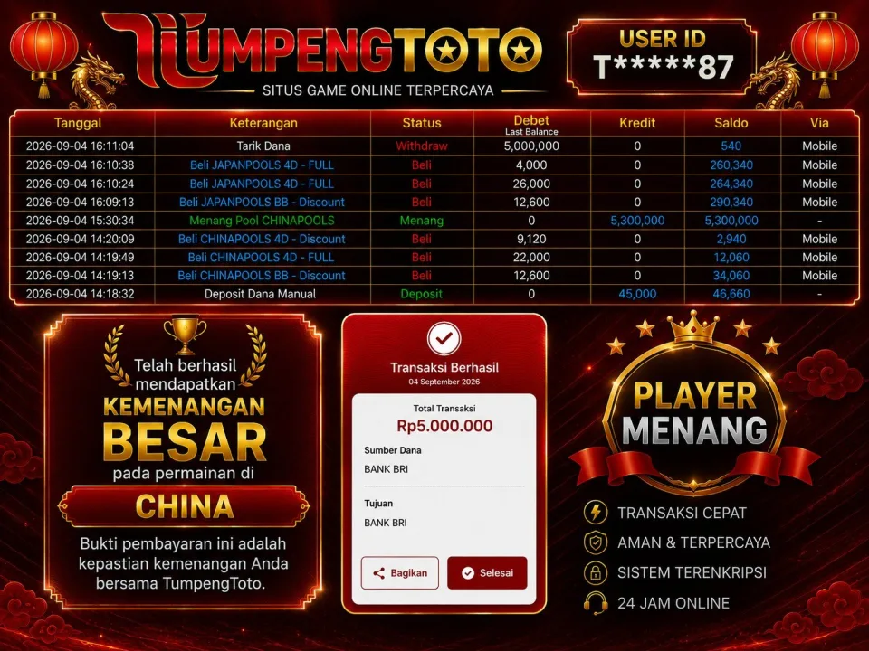 TUMPENGTOTO LUNAS RP.5,000,000